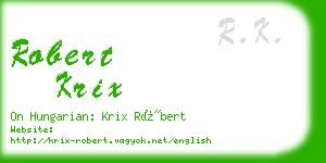 robert krix business card